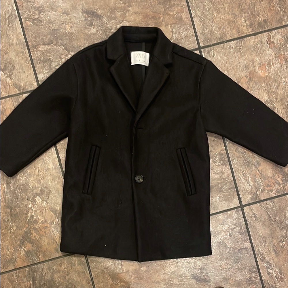 Zara Kids Black Pea Coat
